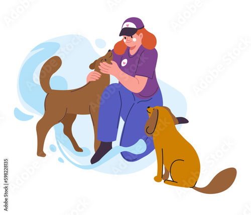 Charity and donation care for stray animals vector