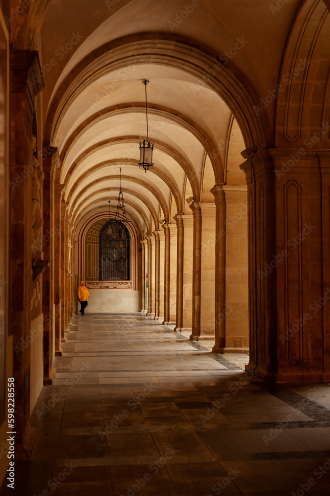 Architctural details of the spectacular Benedictine monastery of Holy Mary of Montserrat