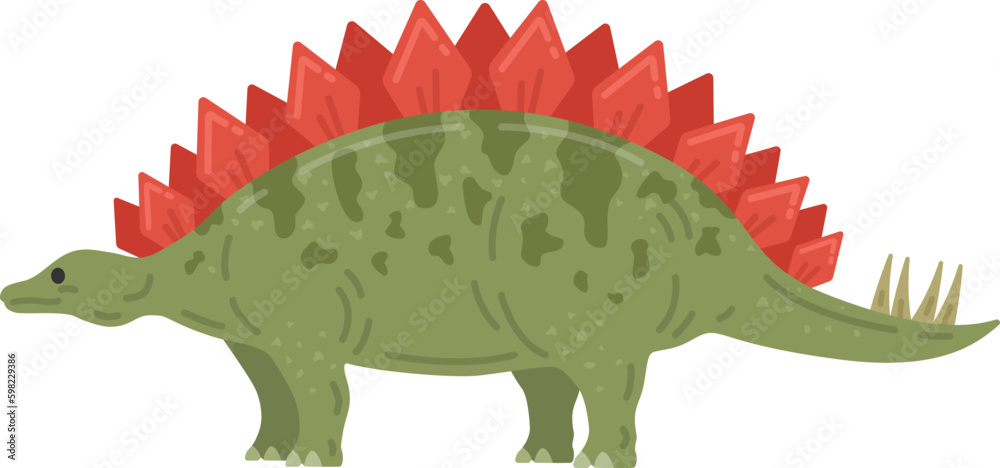 Obraz premium 恐竜のステゴサウルスのイラスト