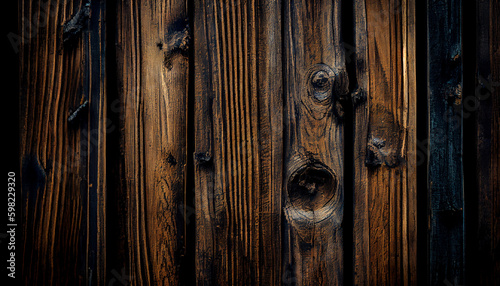 Vintage Wooden Texture Backgrounds for Rustic Design and Copy Space (Generative AI)