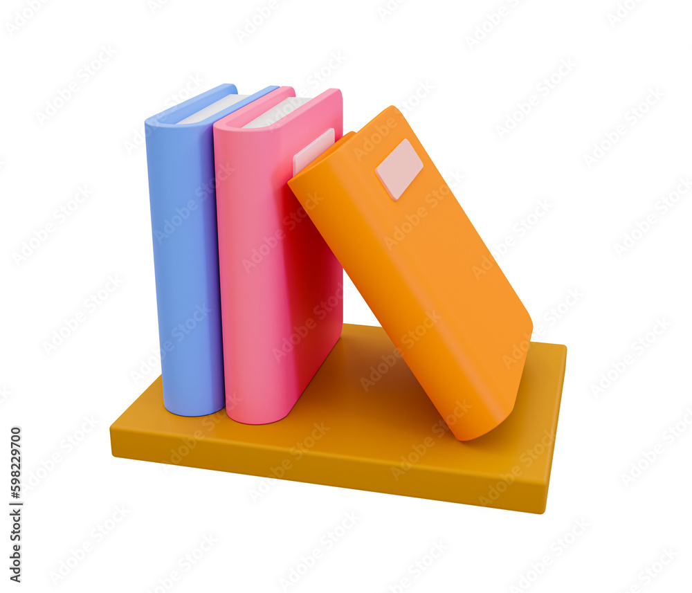 3d minimal learning concept. reading a book. education concept. books lined up. 3d rendering illustration. 3d minimal learning concept. reading a book. education concept. books lined up. 3d rendering illustration.