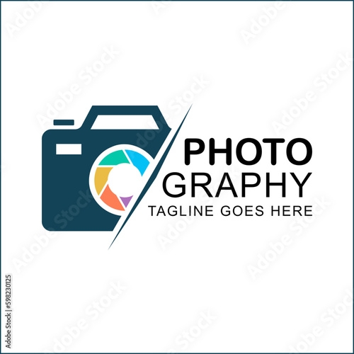 photography concept logo design vector template