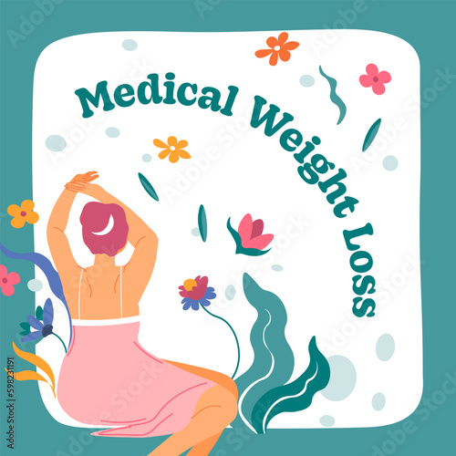 Medical weight loss healthcare and slimming banner