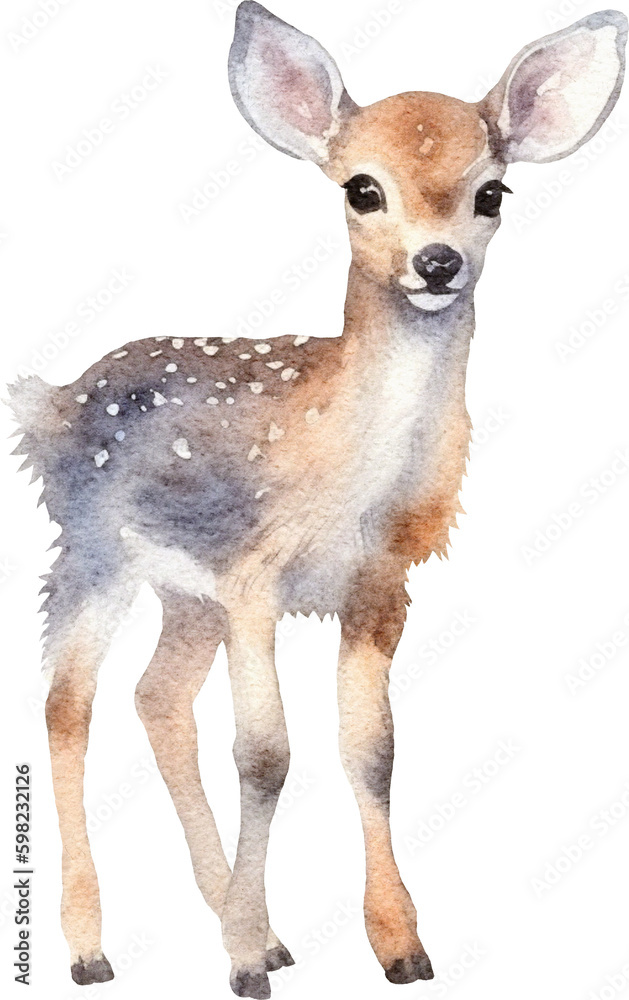 Deer illustrations created with Generative AI technology Deer illustrations created with Generative AI technology