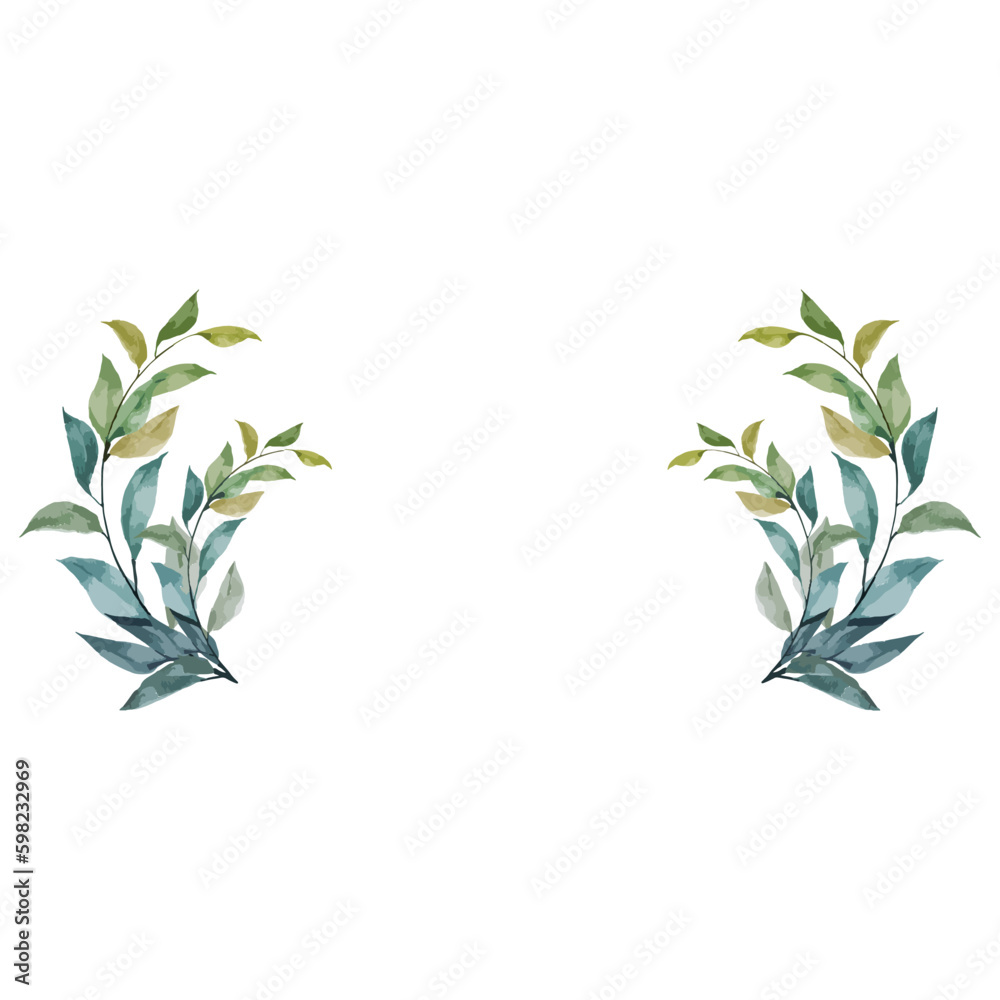 Fototapeta premium Watercolor Flower frame