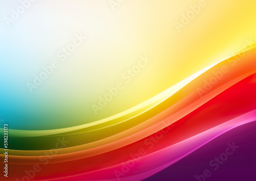 Modern wavy lines abstract background. Wavy background in many colors. Can be used as wallpaper, background or web interface in 3D design. Abstract beautiful waves background AI generated illustration photo