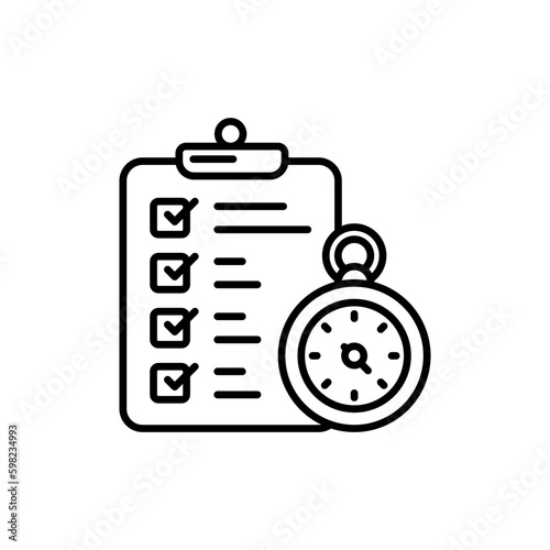 Deadline icon in vector. Illustration
