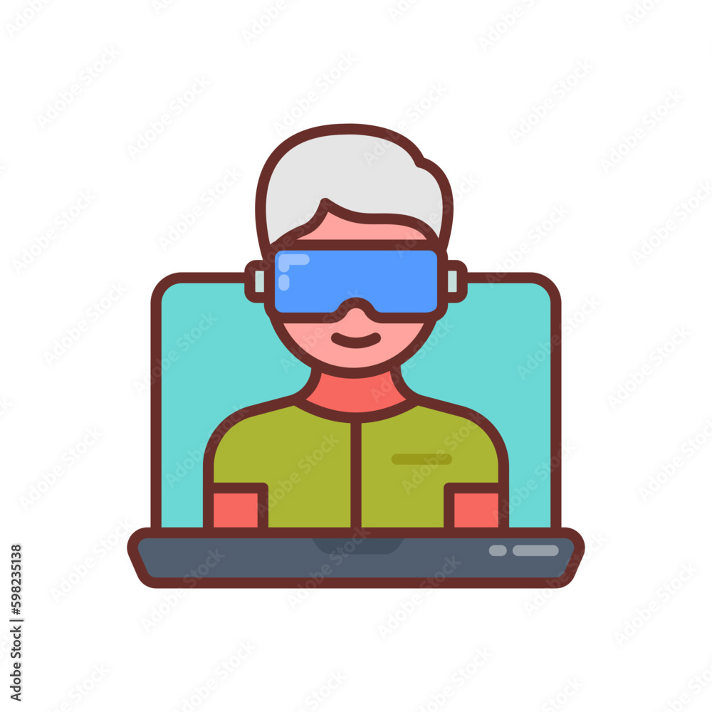 Virtual Workspace icon in vector. Illustration