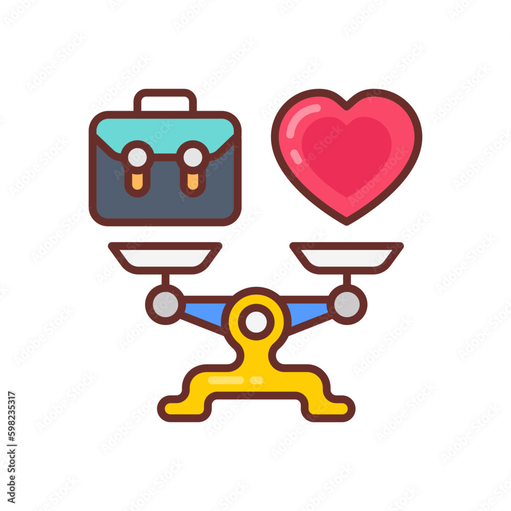 Work Life Balance icon in vector. Illustration
