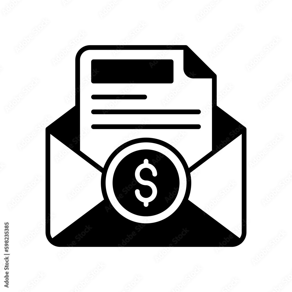Salary Slip icon in vector. Illustration Salary Slip icon in vector. Illustration