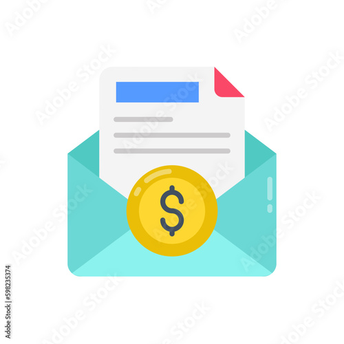 Salary Slip icon in vector. Illustration