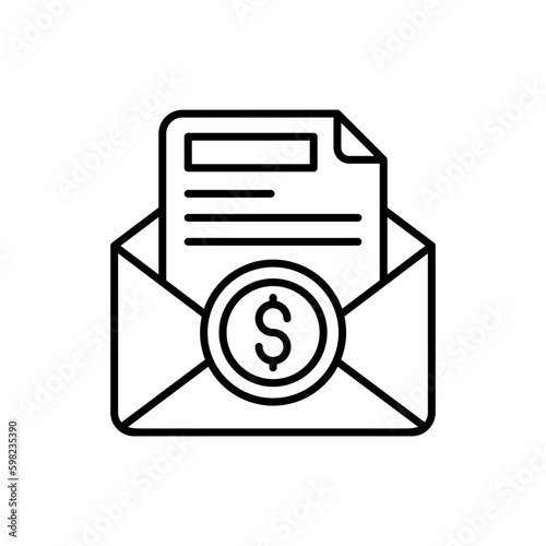 Salary Slip icon in vector. Illustration