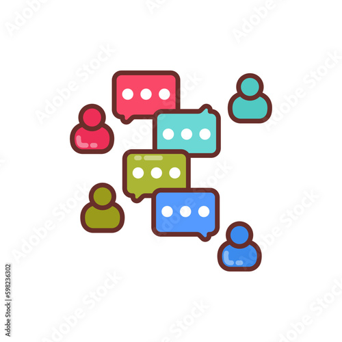 Communication icon in vector. Illustration