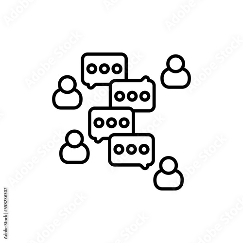 Communication icon in vector. Illustration