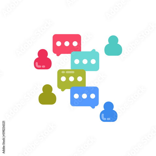 Communication icon in vector. Illustration