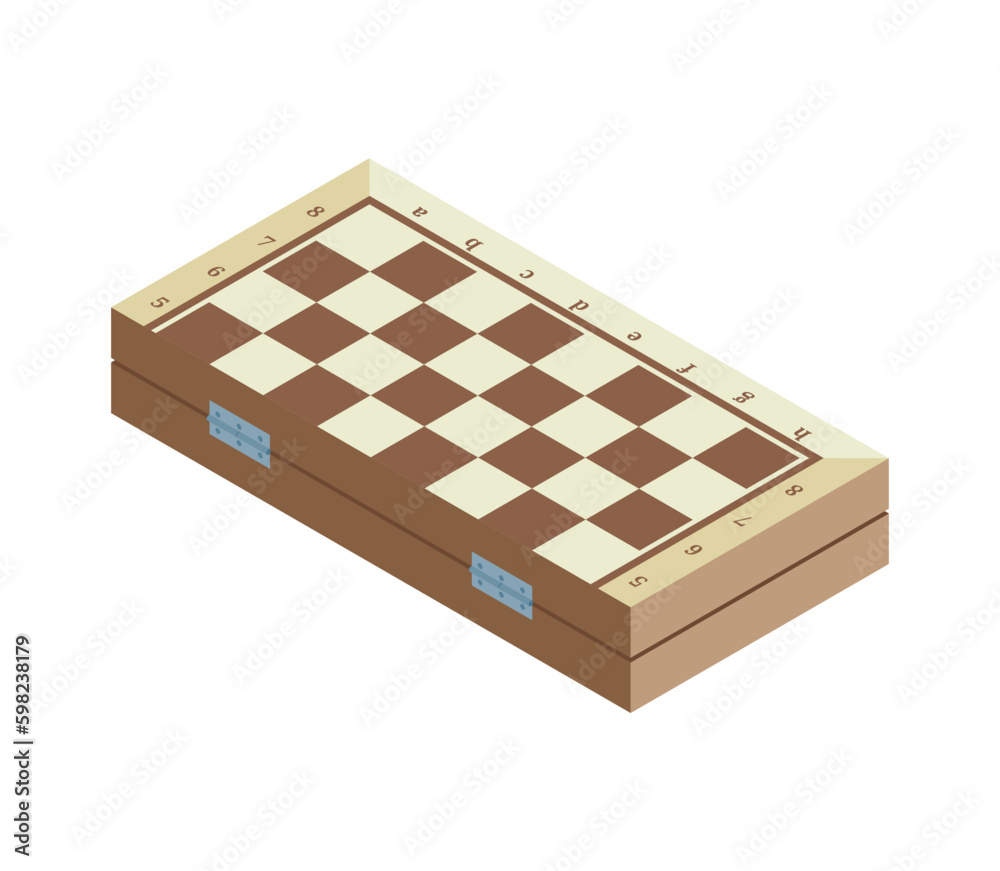 Obraz premium Chessboard Isometric Icon