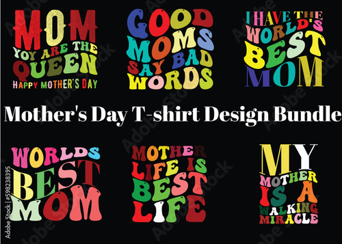 Mother s day typography t shirt design bundle