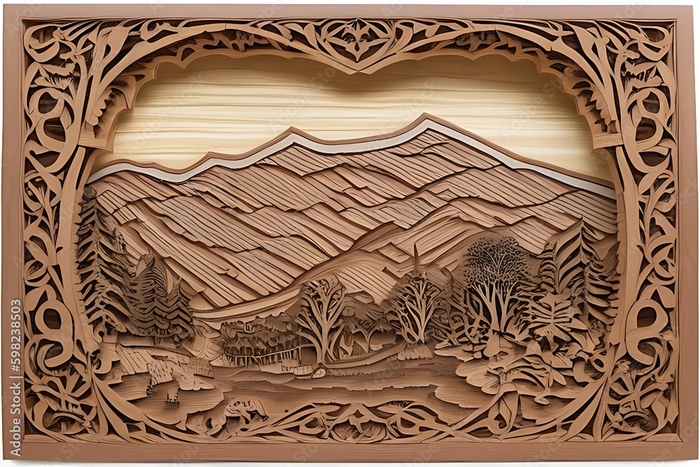 wooden carved frame