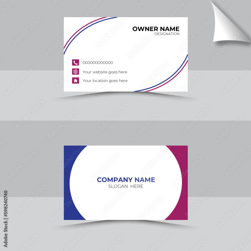 set of business cards