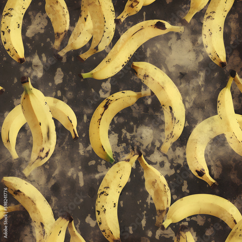 background,grunge banana pattern, Ai generated 