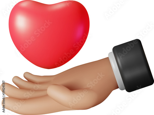 3D Heart Shape in Human Hand