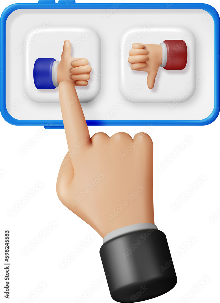 3D Thumbs Up and Thumbs Down Gestures in Phone 3D Thumbs Up and Thumbs Down Gestures in Phone