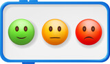 3D Customer Rating Smile Emoticons in Mobile Phone