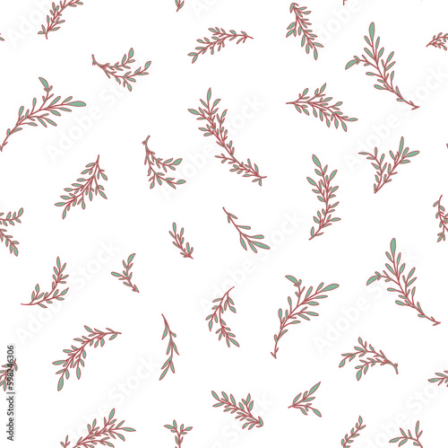 Twigs and branches foliage, spring flora design