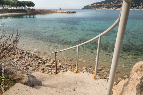 stairs to beach and sea