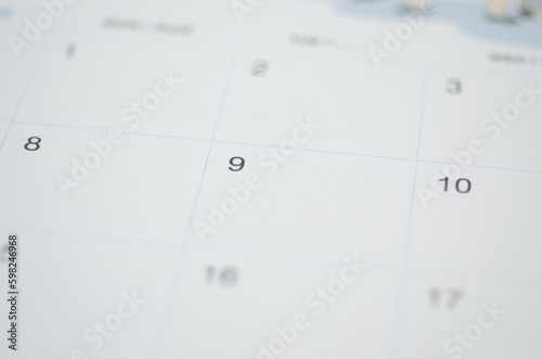 White calendar May 2023 in planning concept.