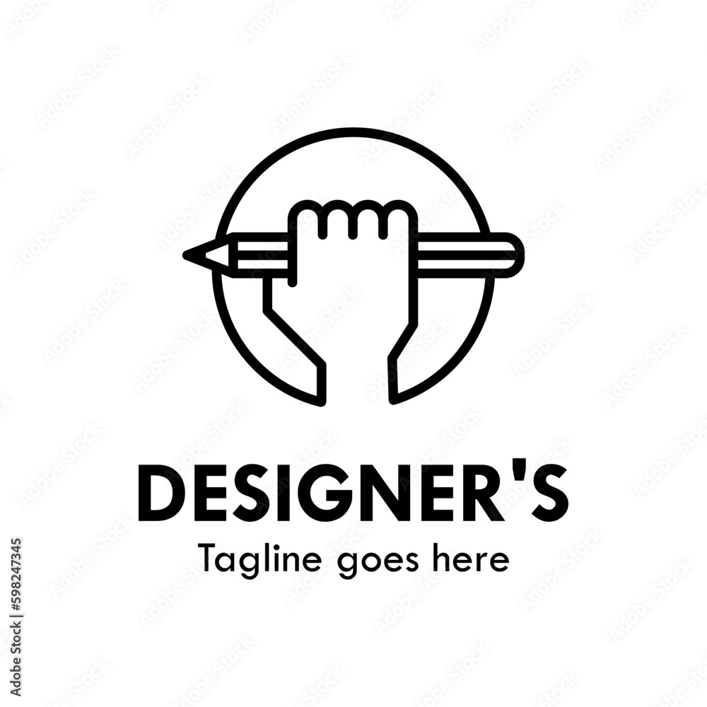 Designer's design logo template illustration