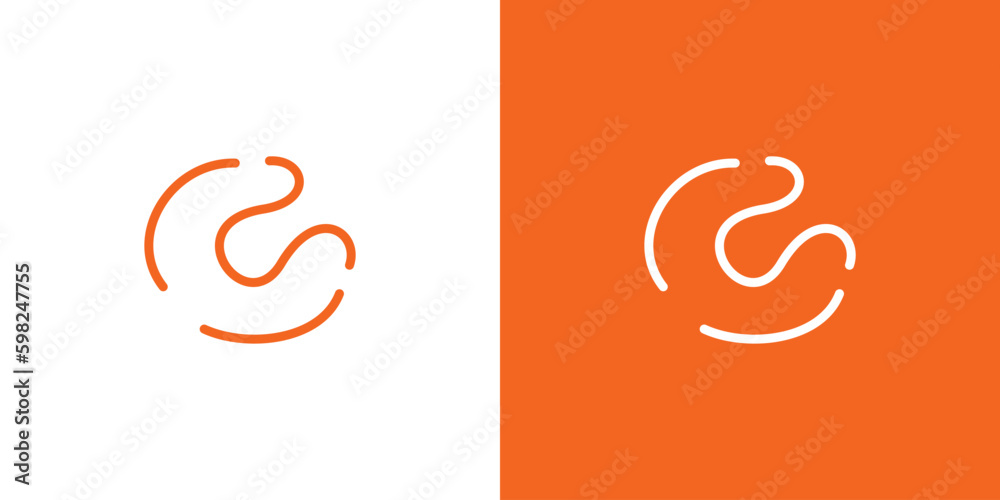 Fototapeta premium modern and unique letter C initials logo design.