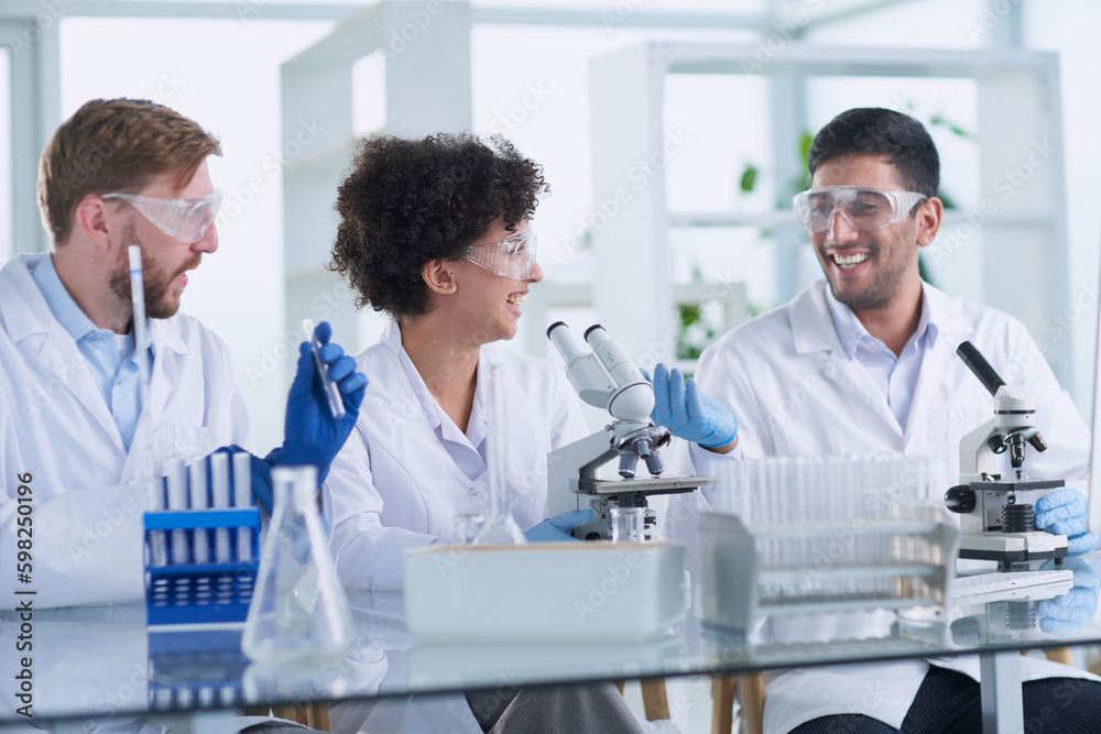 Team of Medical Research Scientists Working on Generation Experimental Drug Team of Medical Research Scientists Working on Generation Experimental Drug