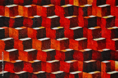 Colorful abstract mosaic with a rough texture background. Colored square pattern background. Picture for creative wallpaper or design art work. Backdrop have copy space for text.