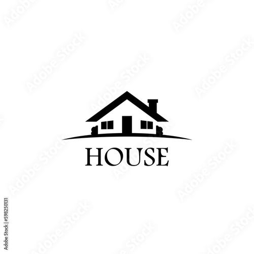 Logo House abstract real estate isolated on white background