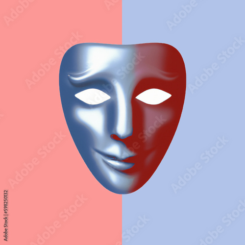 the mask expresses someone behind the mask has its own personality