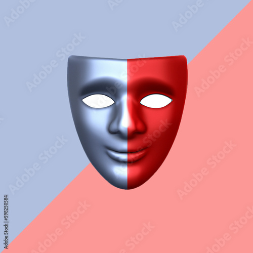 the mask expresses someone behind the mask has its own personality