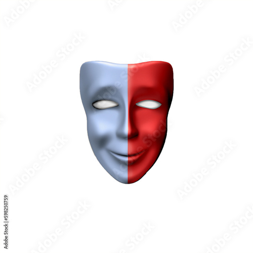 the mask expresses someone behind the mask has its own personality