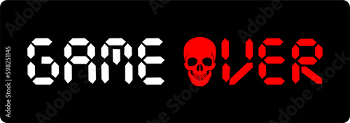 game over typography vector for print t shirt