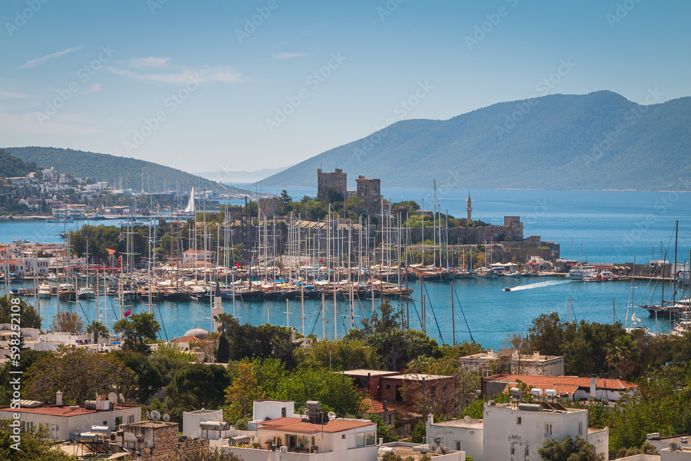 View to the old town of Bodrum