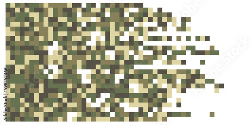 Pixel mosaic. Pixel decay illustration. Falling pixels. Abstract background.