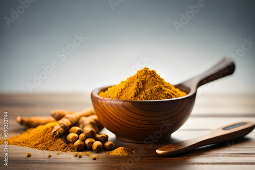 spices in a wooden bowl