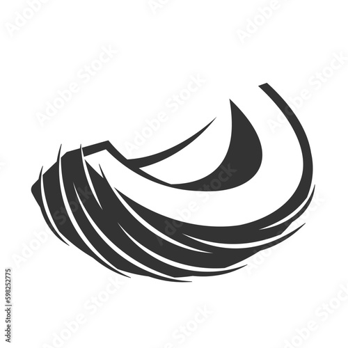 Vintage coconut icon isolated on white background. Vector illustration