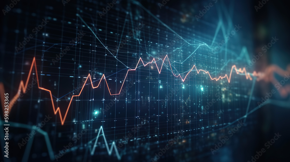 Growth graph and progress of business and analyzing financial data. - AI Generative Growth graph and progress of business and analyzing financial data. - AI Generative