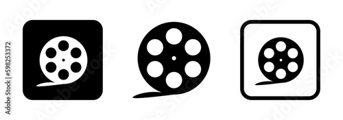 Movie equipment in modern style. TV camera online. Film making equipment.