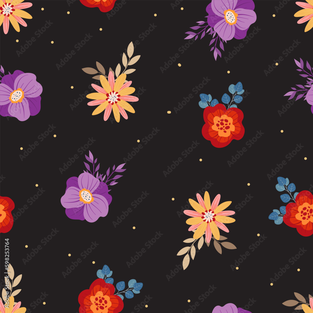 Vector spring flower seamless pattern Vector spring flower seamless pattern