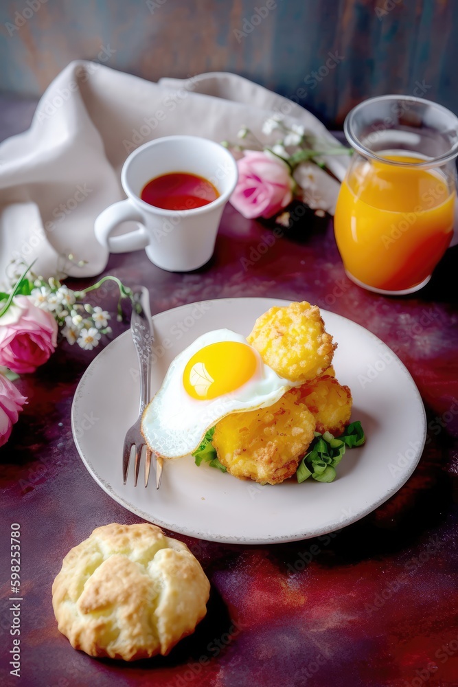 breakfast with fried eggs breakfast with fried eggs
