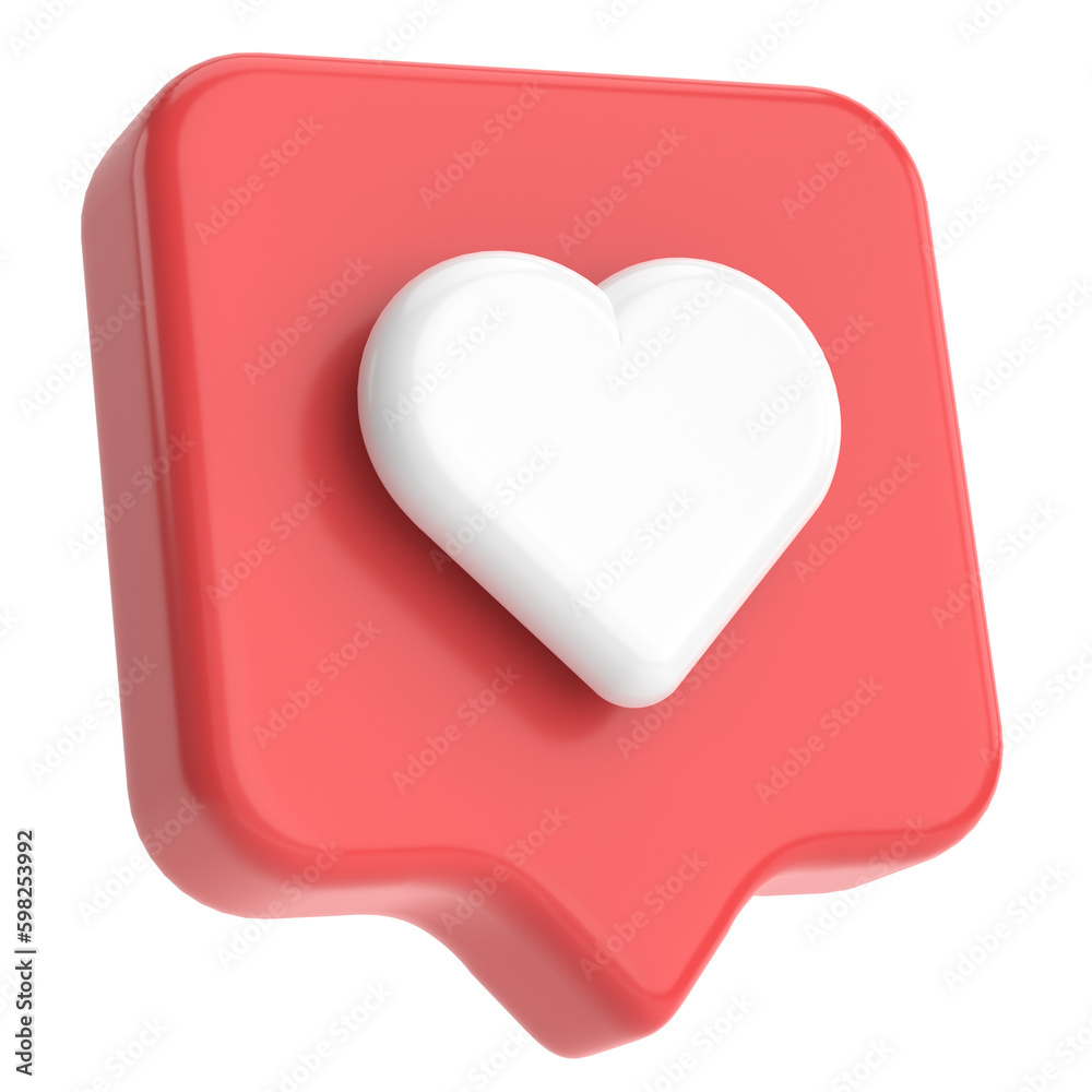 Like icon. 3D icon. 3D illustration. Like icon. 3D icon. 3D illustration.