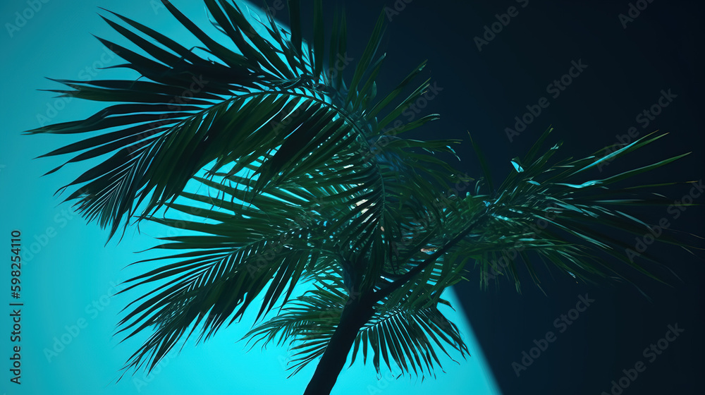 Beautiful tropical island with palm trees and beach