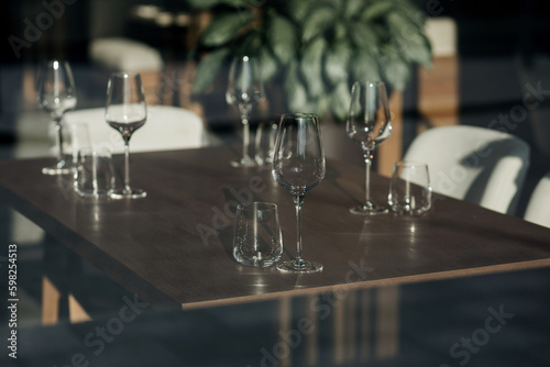  empty glasses in restaurant © jozzeppe777
